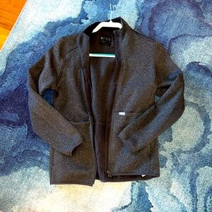NEW Figs On Shift knit sweater jacket heathered darked charcoal